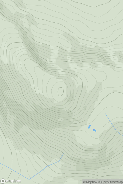 Thumbnail image for Meall Glas [Glen Lyon to Glen Dochart & Loch Tay] showing contour plot for surrounding peak